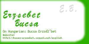 erzsebet bucsa business card